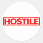 Hostile Stamp Classic Round Sticker