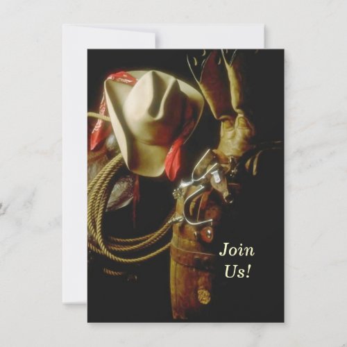 Hosting Western Themed Milestone Birthday Party Announcement