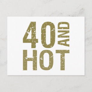 Hot 40th Birthday Postcard