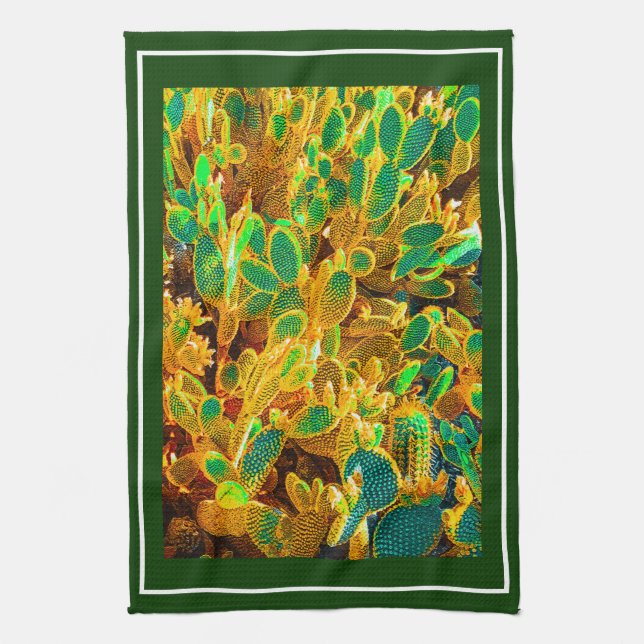 Hot Africa Desert Cactus Plants Prickly Pear Kitchen Towel (Vertical)