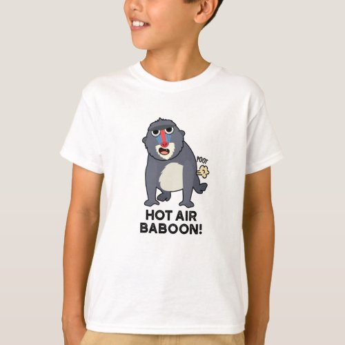 Hot Air Baboon Funny Farting Monkey Pun T_Shirt