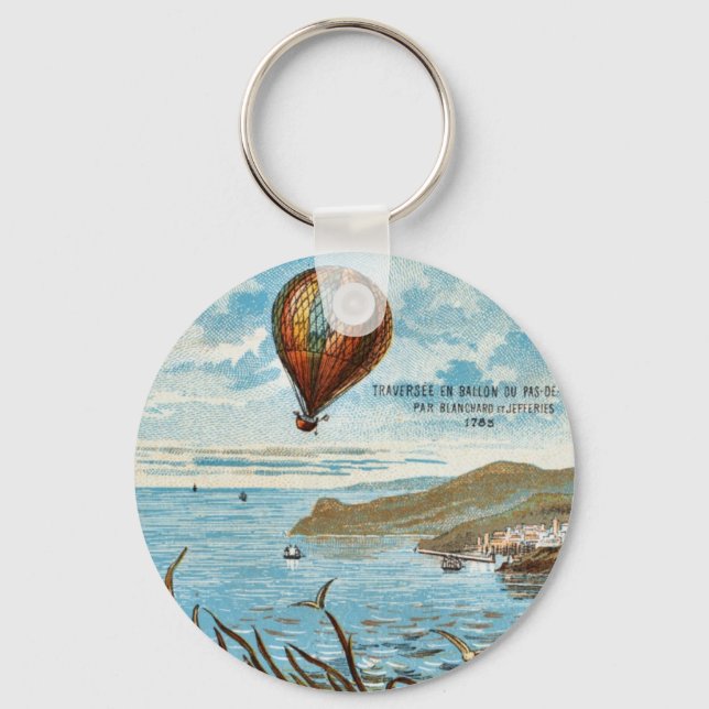 Hot Air Ballon Artwork Keychain (Front)