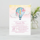 Hot Air Ballon First Birthday Invitation (Standing Front)