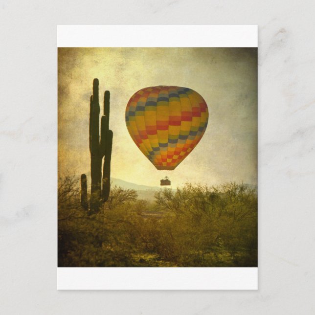 Hot Air Ballon Flight Over the Southwest Desert Postcard (Front)