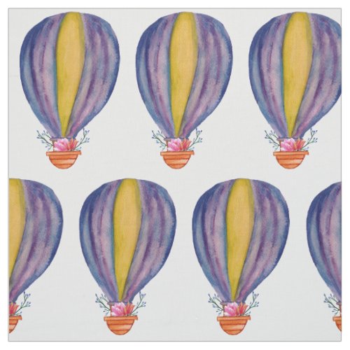 Hot Air Ballon Flowers Fabric