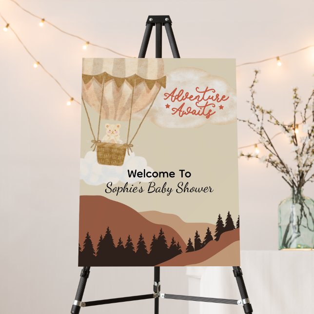 Hot Air Balloon, Adventure Awaits, Welcome Sign (Creator Uploaded)