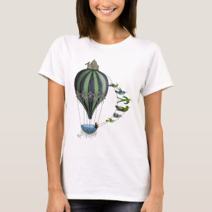 Hot Air Balloon and Birds T-Shirt