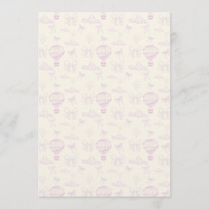 Hot Air-Balloon And Bows Seamless Pattern Invitation