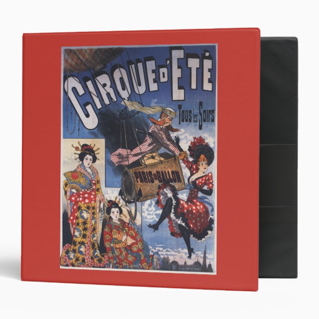 Hot-Air Balloon and Japanese Ladies Poster Binder (Front/Inside)