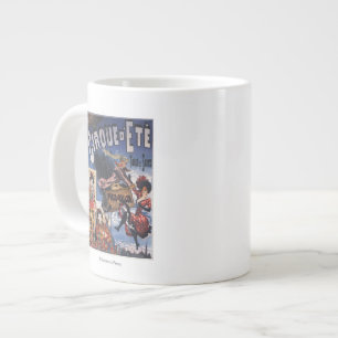 Hot-Air Balloon and Japanese Ladies Poster Giant Coffee Mug