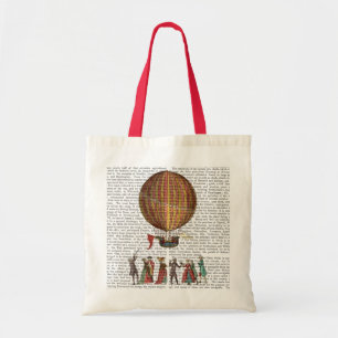 Hot Air Balloon And People Tote Bag