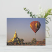 Hot-air Balloon and Shwesandaw Temple, Bagan (Standing Front)