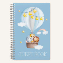 Hot Air Balloon Animals Baby Boy Baby Shower Guest