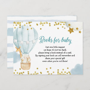 Hot Air Balloon Animals Books for baby Invitation