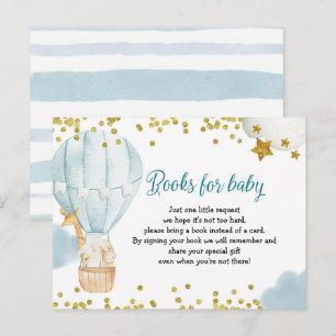 Hot Air Balloon Animals Books for baby Invitation  Postcard