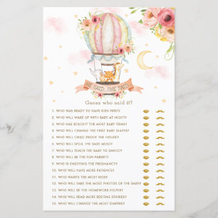 Hot Air Balloon Animals He Said She Said Baby Game