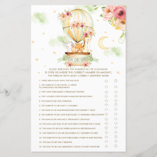 Hot Air Balloon Animals Over or Under Baby Game