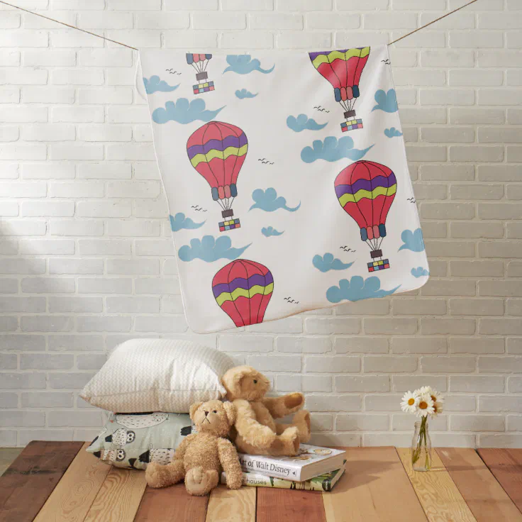 Hot Air Balloon Baby Blanket Zazzle
