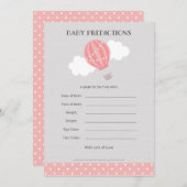 Hot Air Balloon Baby Predictions Card (Front/Back)