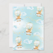 Hot Air Balloon Baby Shower by Mail Jungle Animal Invitation (Back)