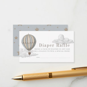 Hot Air Balloon Baby Shower Diaper Raffle Ticket Enclosure Card