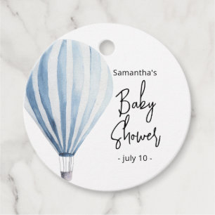 Hot air balloon - baby shower favor tags