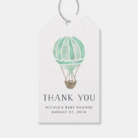 Hot Air Balloon Baby Shower Favor Tags | Mint