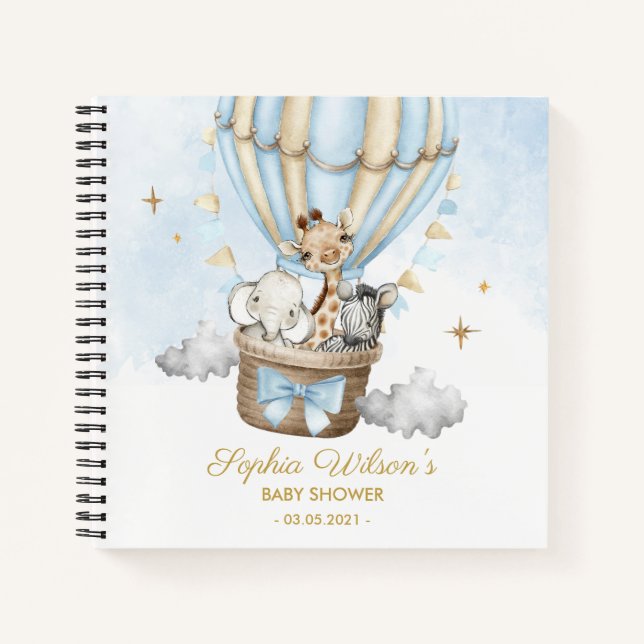 Hot Air Balloon Baby Shower Guest Book (Front)