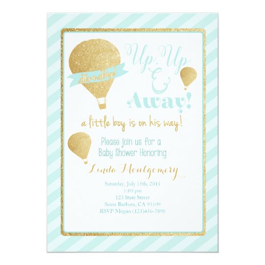 Hot Air Balloon Shower Invitations 6