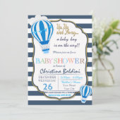 Hot Air Balloon Baby Shower Invitation (Standing Front)
