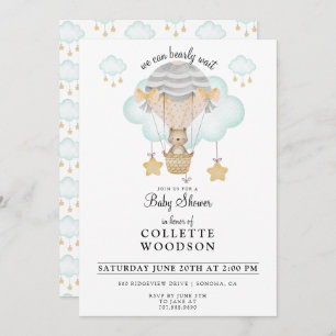 Hot Air Balloon Baby Shower Invitation