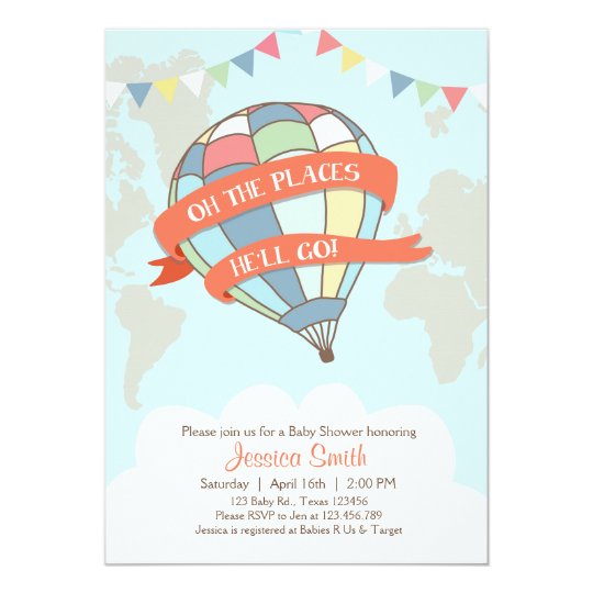 Hot Air Balloon Invitations Template 7