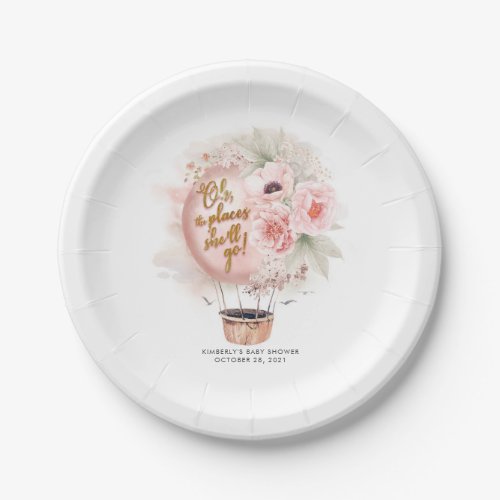 Hot Air Balloon Baby Shower or Birthday Party Paper Plates