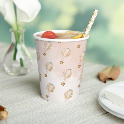 Hot Air Balloon Baby Shower Paper Cups