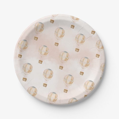 Hot Air Balloon Baby Shower  Paper Plates