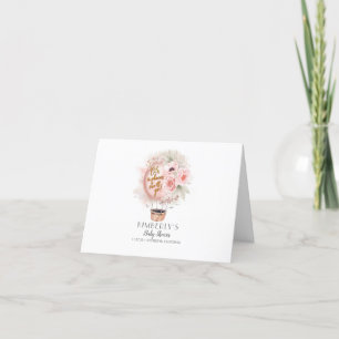 Hot Air Balloon Baby Shower Thank You Card