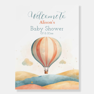 Hot Air Balloon Baby Shower Welcome Foam Board