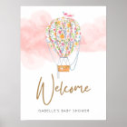 Hot Air Balloon Baby Shower Welcome Poster