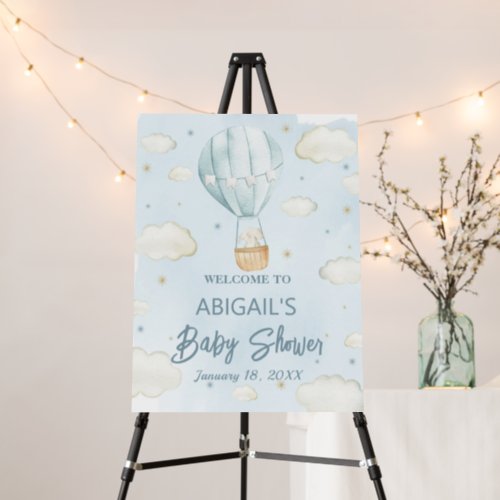 Hot air balloon Baby Shower Welcome Sign Foam Sign