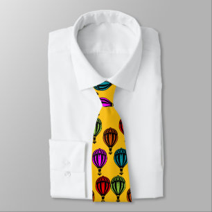 Hot Air Balloon Ballooning Patterned Neck Tie