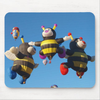 Hot Air Balloon Bee - Ballooning Mouse Pad