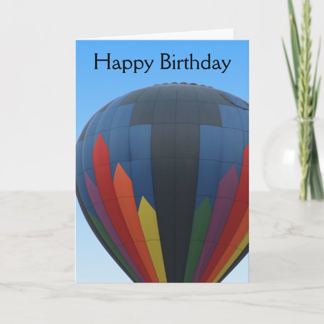 Hot Air Balloon Birthday Card (Front)