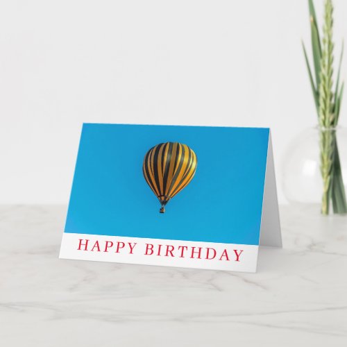 Hot air balloon birthday card