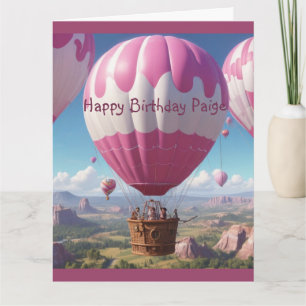 Hot Air Balloon Birthday Card