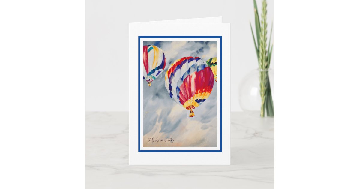 Hot Air Balloon Birthday Card | Zazzle