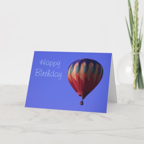 Hot Air Balloon Birthday Card Customize