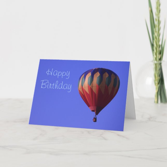 Hot Air Balloon Birthday Card *Customize* (Front)