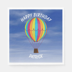 Hot Air Balloon Birthday Napkins