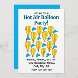 Hot Air Balloon Blue Clouds Hot Air Balloon
