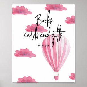 Hot air balloon - Books cards and gifts Poster